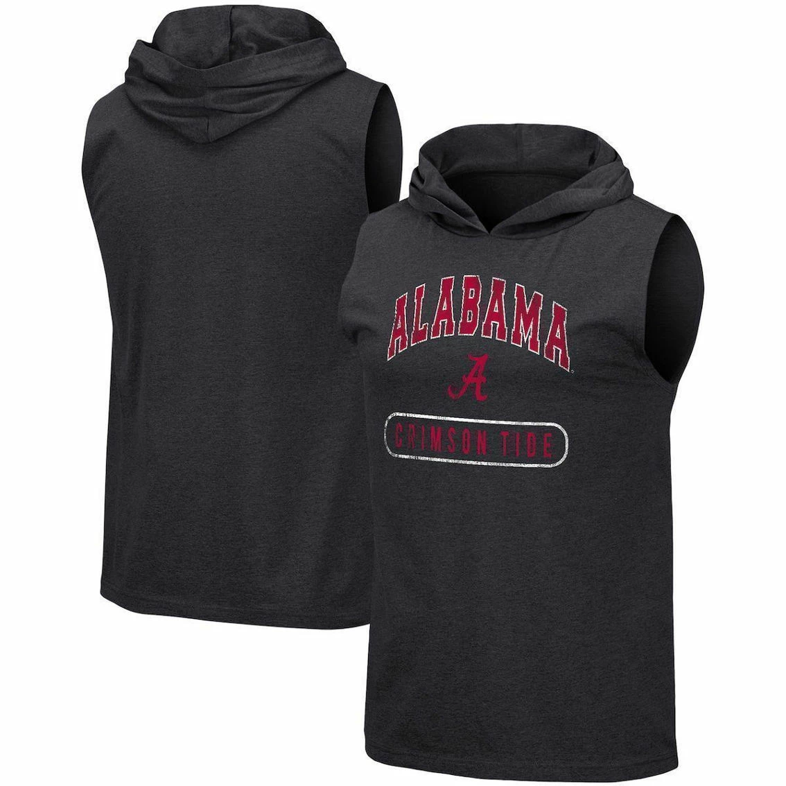 Colosseum Men's Black Alabama Crimson Tide Varsity Team Hoodie Tank Top 4 Colosseum Men's Black Alabama Crimson Tide Varsity Team Hoodie Tank Top - Image 2