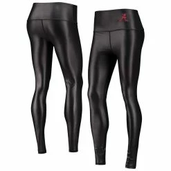 ZooZatz Women's Black Alabama Crimson Tide Shine Liquid Leggings