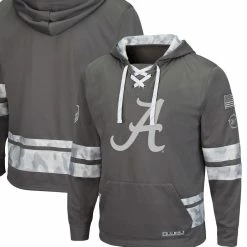 Colosseum Men's Gray Alabama Crimson Tide OHT Military Appreciation Lace-Up Pullover Hoodie 7 Colosseum Men's Gray Alabama Crimson Tide OHT Military Appreciation Lace-Up Pullover Hoodie -Nike Sales Store DSCO1136785386 1927 ALT1