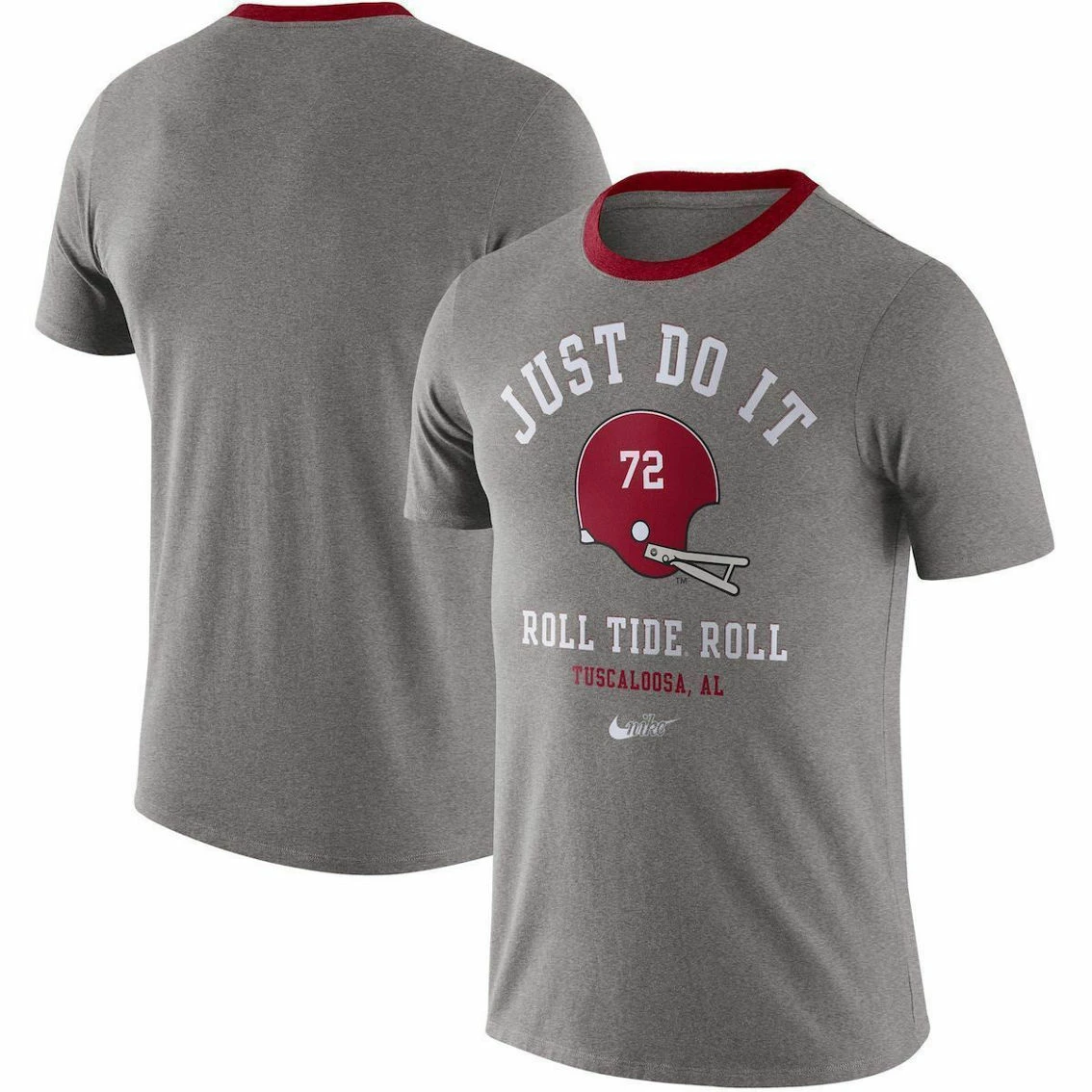 Nike Men's Heathered Gray Alabama Crimson Tide Vault Helmet Tri-Blend T-Shirt 4 Nike Men's Heathered Gray Alabama Crimson Tide Vault Helmet Tri-Blend T-Shirt - Image 2