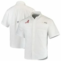 Columbia PFG Men's Columbia White Alabama Crimson Tide PFG Tamiami Shirt