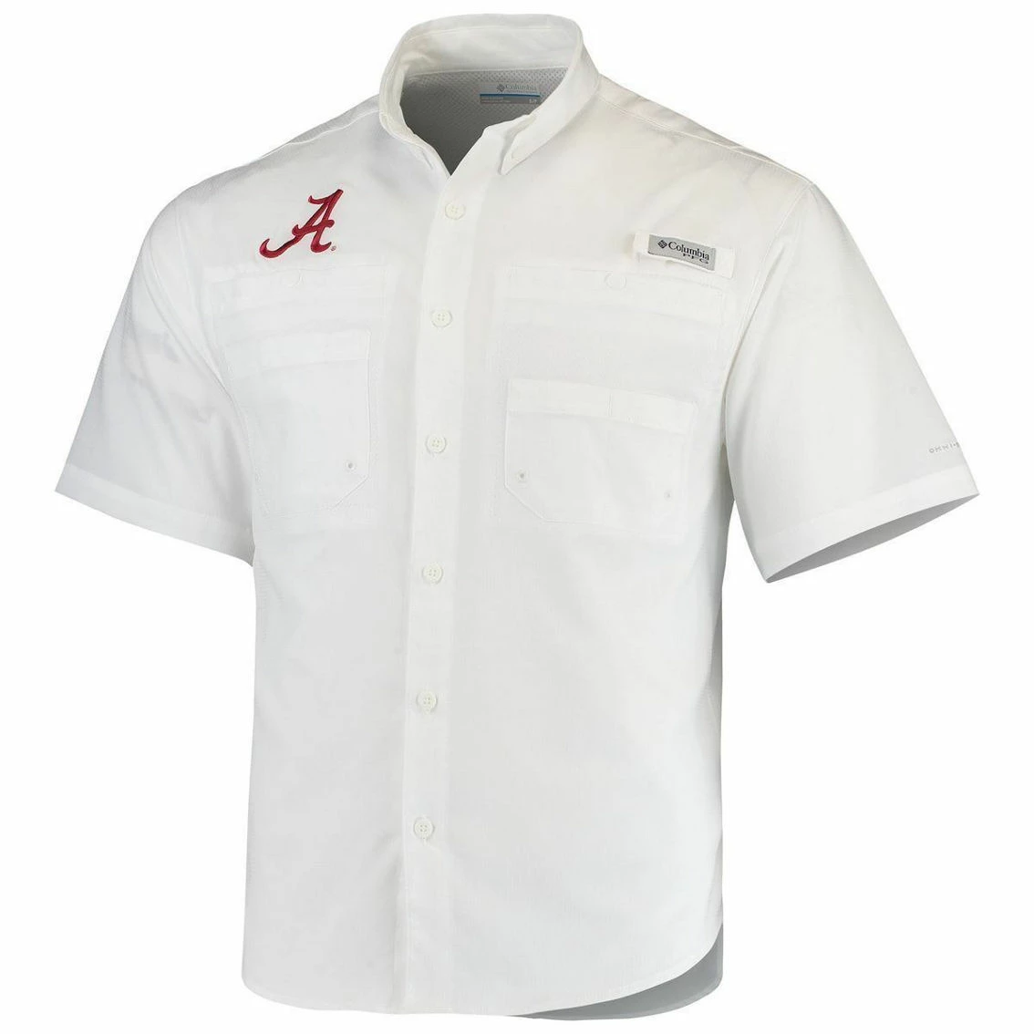 Columbia PFG Men's Columbia White Alabama Crimson Tide PFG Tamiami Shirt 5 Columbia PFG Men's Columbia White Alabama Crimson Tide PFG Tamiami Shirt - Image 3