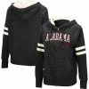 Colosseum Women's Black Alabama Crimson Tide Speckle Fleece Raglan Full-Zip Hoodie -Nike Sales Store DSCO1136786438 1007
