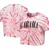 Women's Pressbox Crimson Alabama Crimson Tide Showtime Tie-Dye Crop T-Shirt -Nike Sales Store DSCO1136786577 2840