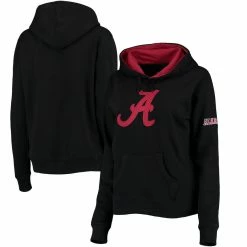 Stadium Athletic Women's Black Alabama Crimson Tide Big Logo Pullover Hoodie