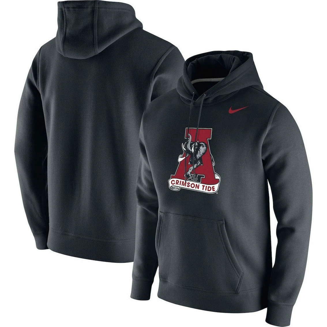 Nike Men's Black Alabama Crimson Tide Vintage School Logo Pullover Hoodie 4 Nike Men's Black Alabama Crimson Tide Vintage School Logo Pullover Hoodie - Image 2