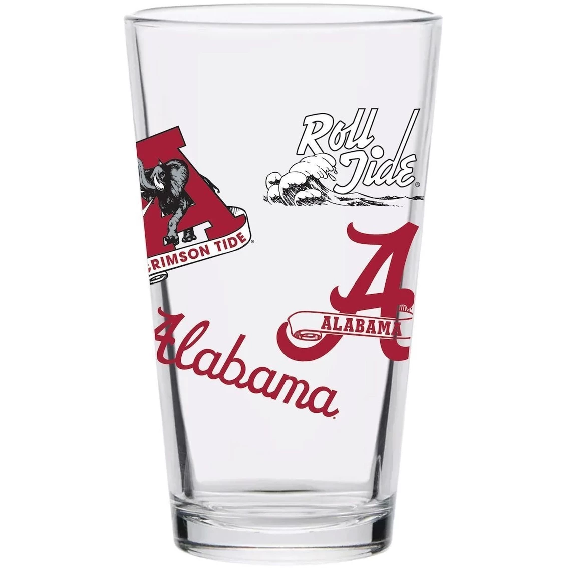 Indigo Falls Alabama Crimson Tide 16oz. Medley Vintage Pint Glass 4 Indigo Falls Alabama Crimson Tide 16oz. Medley Vintage Pint Glass - Image 2