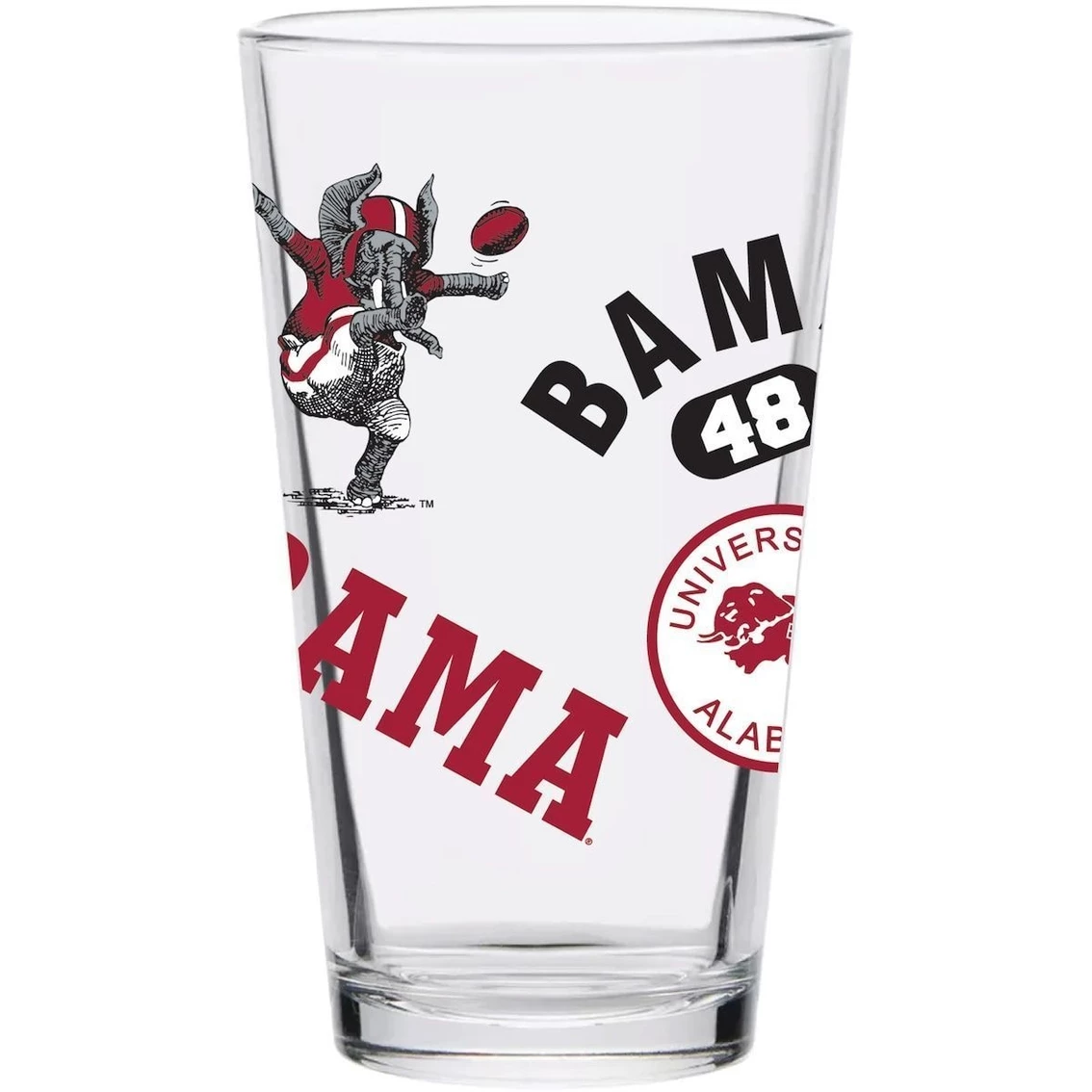 Indigo Falls Alabama Crimson Tide 16oz. Medley Vintage Pint Glass 5 Indigo Falls Alabama Crimson Tide 16oz. Medley Vintage Pint Glass - Image 3