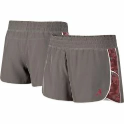 Colosseum Women's Gray/Crimson Alabama Crimson Tide Pamela Lined Shorts