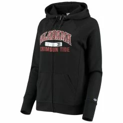 Champion Women's Black Alabama Crimson Tide University Full-Zip Hoodie 8 Champion Women's Black Alabama Crimson Tide University Full-Zip Hoodie -Nike Sales Store DSCO1137144573 1007 ALT2
