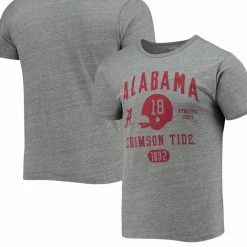 League Collegiate Wear Men's Heathered Gray Alabama Crimson Tide Football Locker Victory Falls Tri-Blend T-Shirt