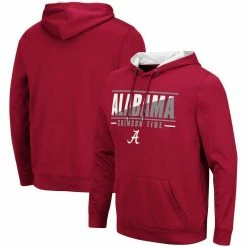 Colosseum Men's Crimson Alabama Crimson Tide Slash Stack 2.0 Pullover Hoodie
