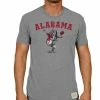 Original Retro Brand Men's Heathered Gray Alabama Crimson Tide Vintage Punting Big Al Tri-Blend T-Shirt -Nike Sales Store DSCO1137450623 1927