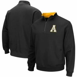 Nike Sales 20 Men's Colosseum Black Appalachian State Mountaineers Tortugas Logo Quarter-Zip Pullover Jacket