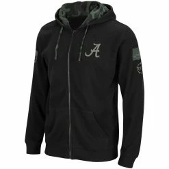 Colosseum Men's Black Alabama Crimson Tide OHT Military Appreciation Waffle Full-Zip Hoodie 8 Colosseum Men's Black Alabama Crimson Tide OHT Military Appreciation Waffle Full-Zip Hoodie -Nike Sales Store DSCO1137453699 1007 ALT2