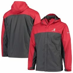 Columbia Men's Crimson/Gray Alabama Crimson Tide Glennaker Storm Full-Zip Jacket