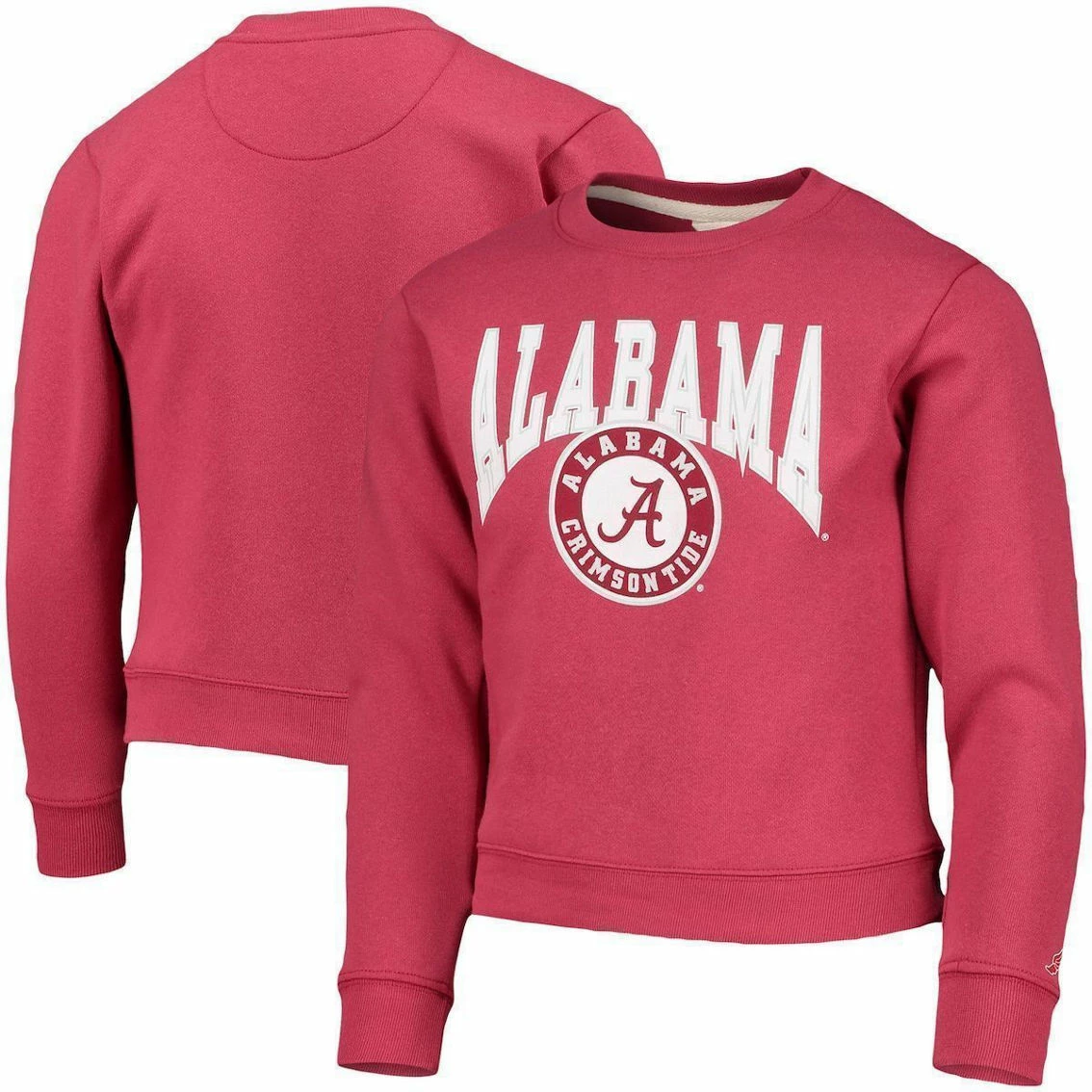 League Collegiate Wear Youth Crimson Alabama Crimson Tide Essential Pullover Sweatshirt 4 League Collegiate Wear Youth Crimson Alabama Crimson Tide Essential Pullover Sweatshirt - Image 2
