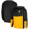 Colosseum Men's Black Appalachian State Mountaineers Freeway Theory Quarter-Zip Anorak Hoodie