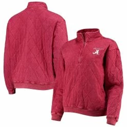 Gameday Couture Women's Crimson Alabama Crimson Tide Unstoppable Chic Quilted Quarter-Zip Jacket -Nike Sales Store DSCO1138408290 2840 ALT1