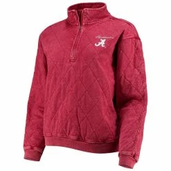 Gameday Couture Women's Crimson Alabama Crimson Tide Unstoppable Chic Quilted Quarter-Zip Jacket -Nike Sales Store DSCO1138408290 2840 ALT2