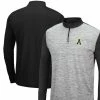 Colosseum Men's Heathered Gray/Black Appalachian State Mountaineers Prospect Quarter-Zip Jacket -Nike Sales Store DSCO1138725774 CKZW
