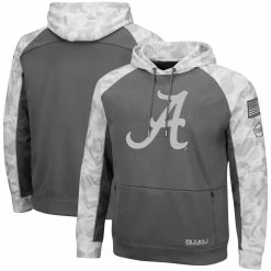 Colosseum Men's Gray/Arctic Camo Alabama Crimson Tide OHT Military Appreciation Tonal Raglan Pullover Hoodie