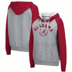 Colosseum Women's Heathered Gray Alabama Crimson Tide Contrast Raglan Pullover Hoodie 5 Colosseum Women's Heathered Gray Alabama Crimson Tide Contrast Raglan Pullover Hoodie -Nike Sales Store DSCO1140226821 1945