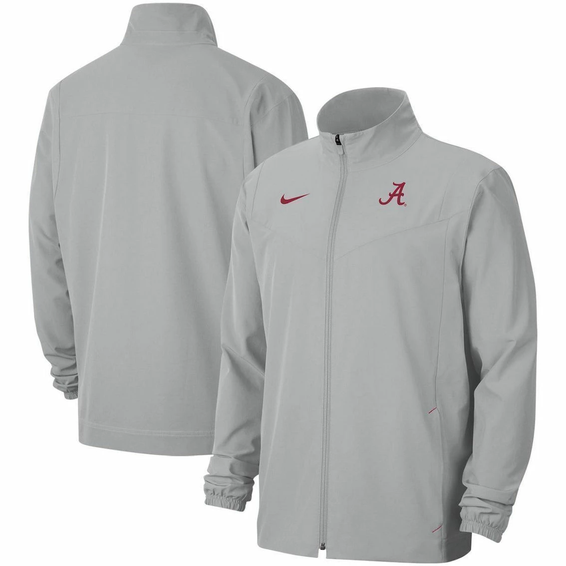 Men's Nike Gray Alabama Crimson Tide 2021 Sideline Full-Zip Jacket 3 Men's Nike Gray Alabama Crimson Tide 2021 Sideline Full-Zip Jacket