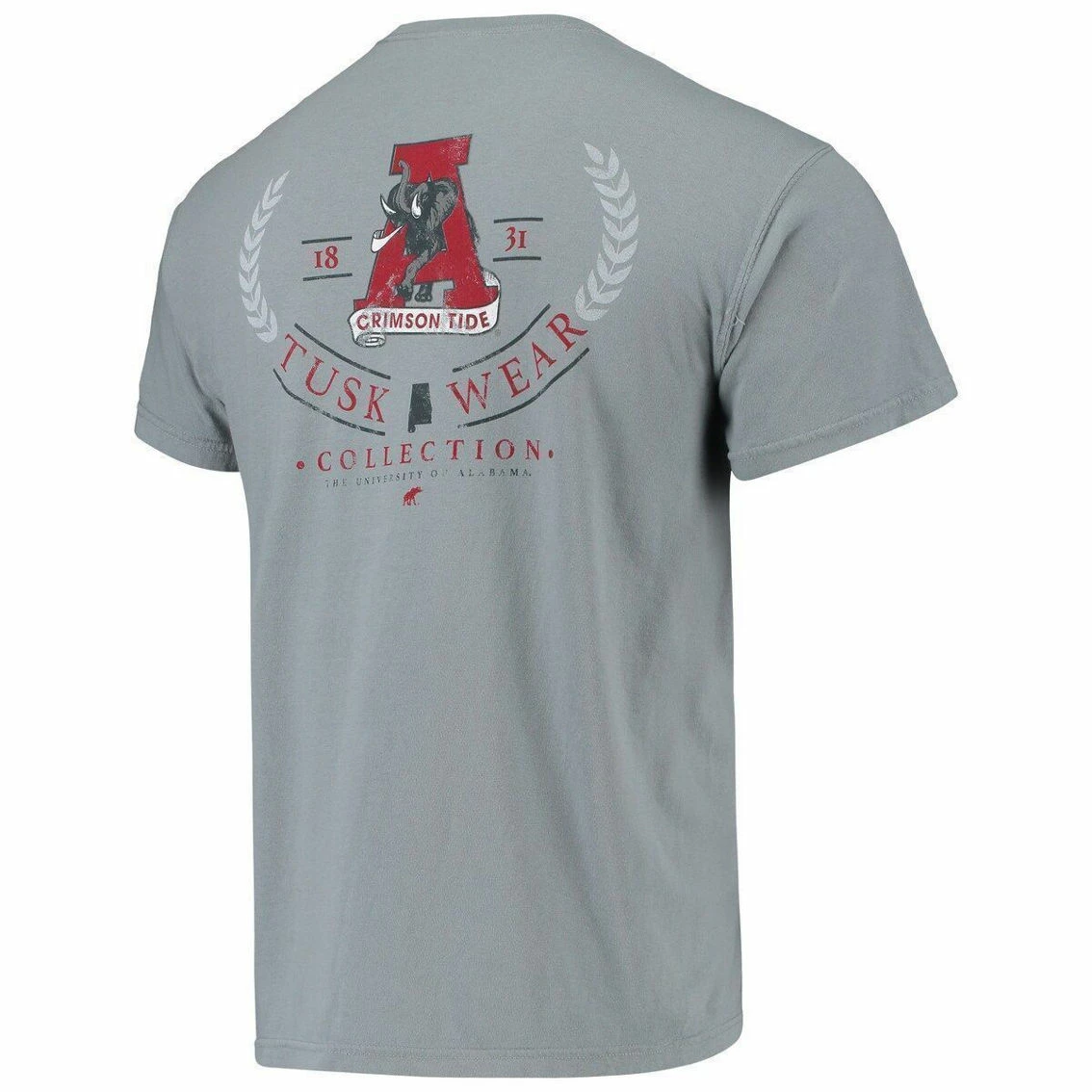 Tuskwear Men's Gray Alabama Crimson Tide Logo Arch Comfort Colors T-Shirt 6 Tuskwear Men's Gray Alabama Crimson Tide Logo Arch Comfort Colors T-Shirt - Image 4