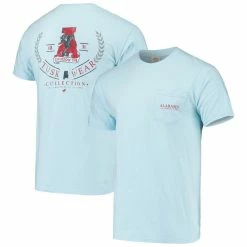 Tuskwear Men's Light Blue Alabama Crimson Tide Logo Arch Comfort Colors T-Shirt