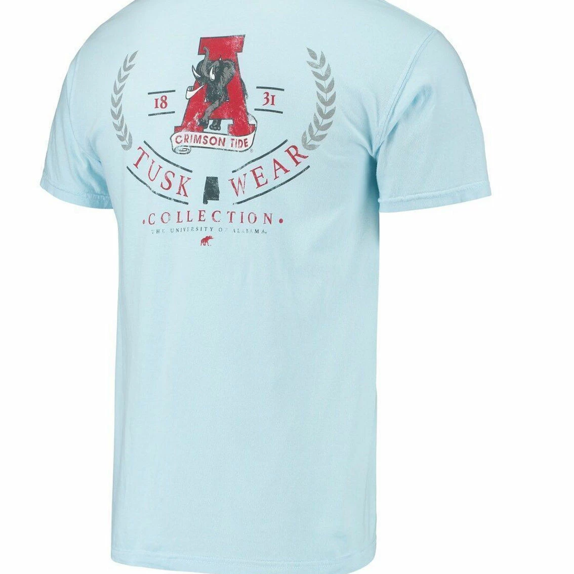 Tuskwear Men's Light Blue Alabama Crimson Tide Logo Arch Comfort Colors T-Shirt 6 Tuskwear Men's Light Blue Alabama Crimson Tide Logo Arch Comfort Colors T-Shirt - Image 4