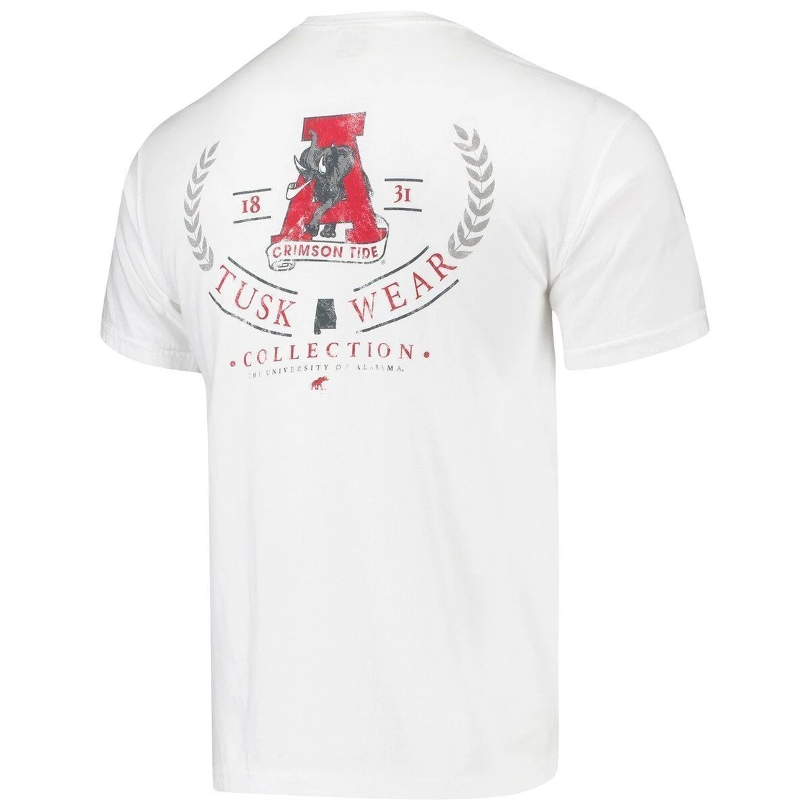 Tuskwear Men's White Alabama Crimson Tide Logo Arch Comfort Colors T-Shirt 6 Tuskwear Men's White Alabama Crimson Tide Logo Arch Comfort Colors T-Shirt - Image 4