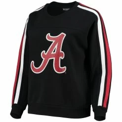 The Wild Collective Women's Black Alabama Crimson Tide Perforated Logo Pullover Sweatshirt 8 The Wild Collective Women's Black Alabama Crimson Tide Perforated Logo Pullover Sweatshirt -Nike Sales Store DSCO1140229057 1007 ALT2
