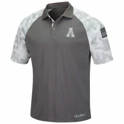 Colosseum Men's Gray/Camo Appalachian State Mountaineers OHT Military Appreciation Raglan Zoomie Polo -Nike Sales Store DSCO1140296502 1927 ALT2