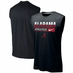 Nike Men's Black Alabama Crimson Tide Wordmark Drop Legend Performance Tank Top