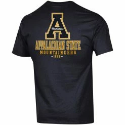 Champion Men's Black Appalachian State Mountaineers Stack 2-Hit T-Shirt -Nike Sales Store DSCO1140607285 1007 ALT3