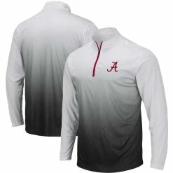 Colosseum Men's Gray Alabama Crimson Tide Magic Team Logo Quarter-Zip Jacket