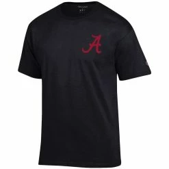 Champion Men's Black Alabama Crimson Tide Team Stack 2-Hit T-Shirt -Nike Sales Store DSCO1140609587 1007 ALT2