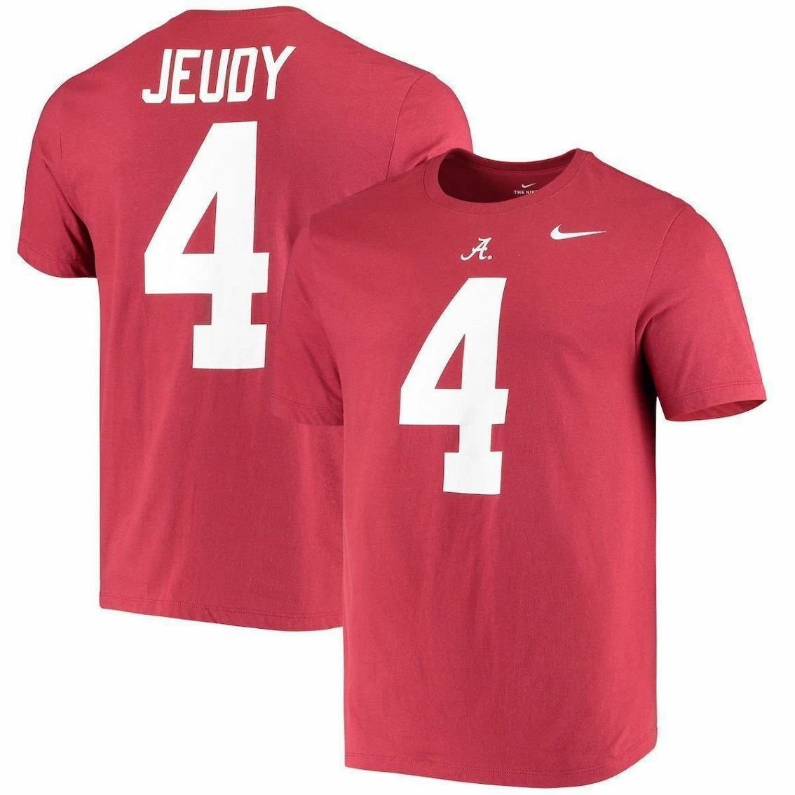 Men's Nike Jerry Jeudy Crimson Alabama Crimson Tide Name & Number Alumni T-Shirt 4 Men's Nike Jerry Jeudy Crimson Alabama Crimson Tide Name & Number Alumni T-Shirt - Image 2
