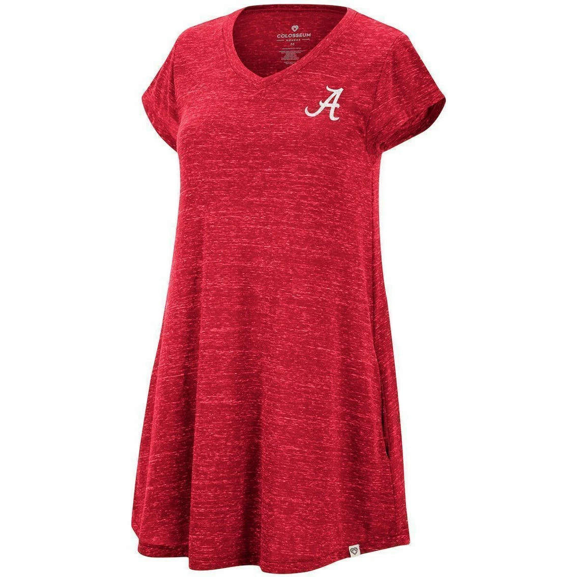 Women's Colosseum Heathered Crimson Alabama Crimson Tide Diary V-Neck T-Shirt Dress 5 Women's Colosseum Heathered Crimson Alabama Crimson Tide Diary V-Neck T-Shirt Dress - Image 3