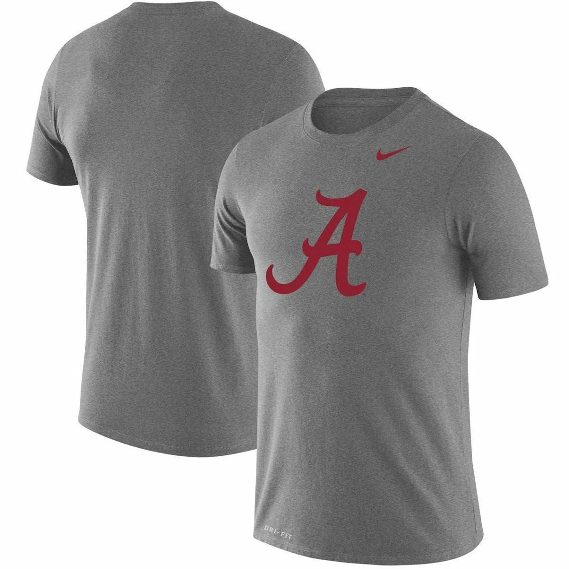 Nike Men's Heathered Gray Alabama Crimson Tide School Logo Legend Performance T-Shirt 4 Nike Men's Heathered Gray Alabama Crimson Tide School Logo Legend Performance T-Shirt - Image 2