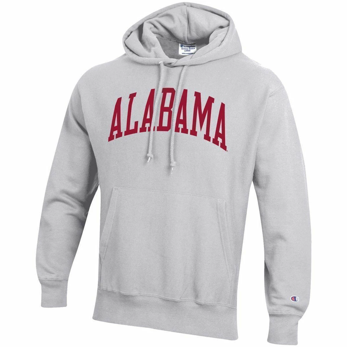 Champion Men's Heathered Gray Alabama Crimson Tide Big & Tall Reverse Weave Fleece Pullover Hoodie Sweatshirt 5 Champion Men's Heathered Gray Alabama Crimson Tide Big & Tall Reverse Weave Fleece Pullover Hoodie Sweatshirt - Image 3