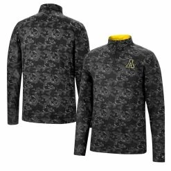 Colosseum Men's Black Appalachian State Mountaineers Tivo Quarter-Zip Jacket