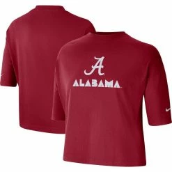 Nike Women's Crimson Alabama Crimson Tide Crop Performance T-Shirt