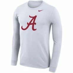 Nike Men's White Alabama Crimson Tide School Logo Performance Legend Long Sleeve T-Shirt -Nike Sales Store DSCO1142688753 3550 ALT2