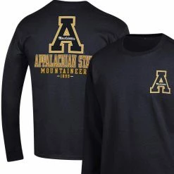 Champion Men's Black Appalachian State Mountaineers Team Stack Long Sleeve T-Shirt
