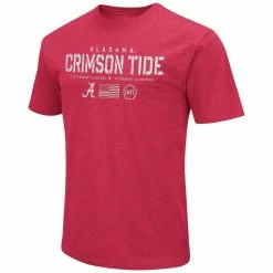 Men's Colosseum Heather Crimson Alabama Crimson Tide OHT Military Appreciation Flag 2.0 T-Shirt -Nike Sales Store DSCO1143783481 2840 ALT2