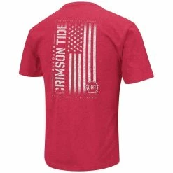 Men's Colosseum Heather Crimson Alabama Crimson Tide OHT Military Appreciation Flag 2.0 T-Shirt -Nike Sales Store DSCO1143783481 2840 ALT3