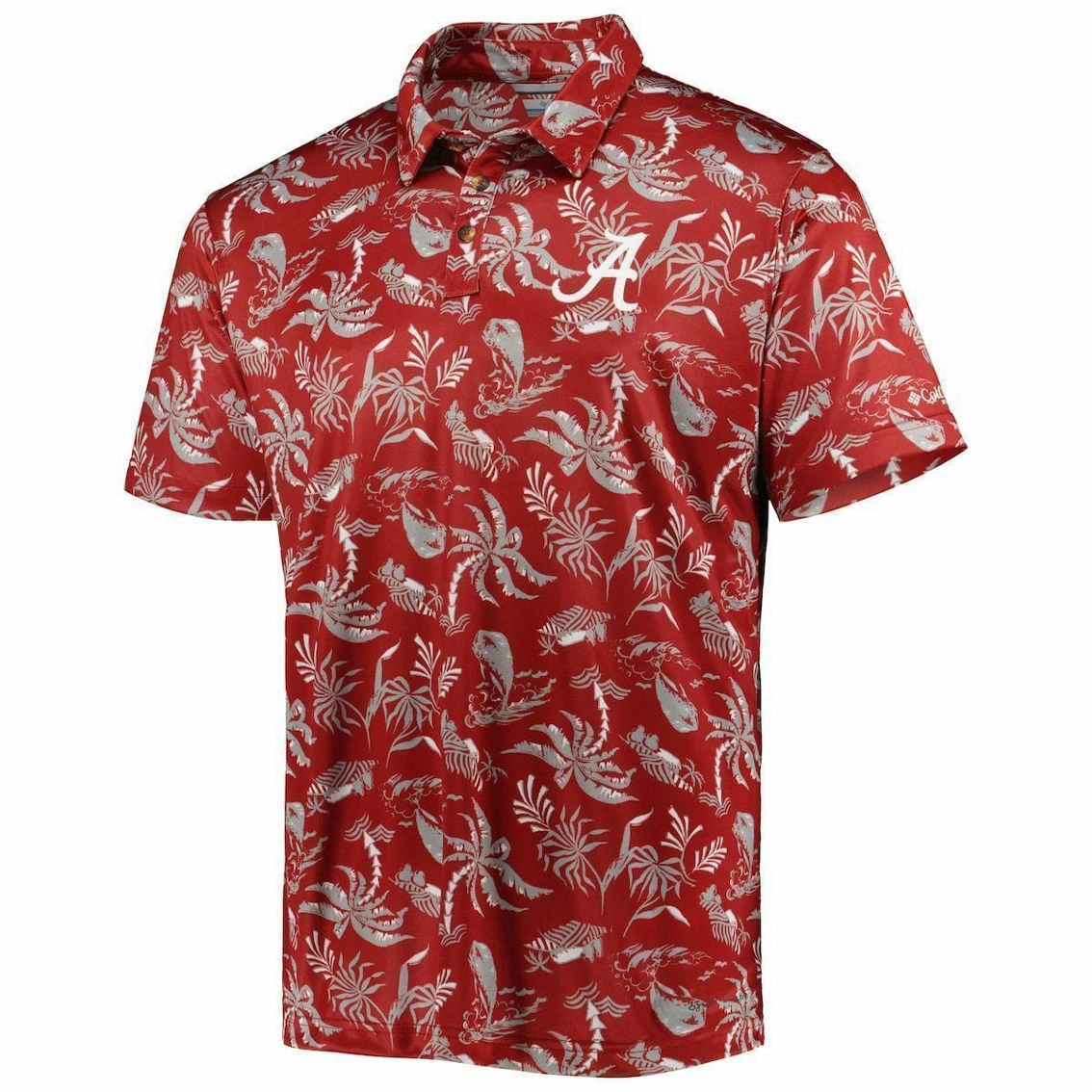 Columbia Men's Crimson Alabama Crimson Tide Super Terminal Tackle Omni-Shade Polo 5 Columbia Men's Crimson Alabama Crimson Tide Super Terminal Tackle Omni-Shade Polo - Image 3