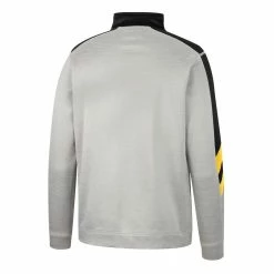 Colosseum Men's Gray/Black Appalachian State Mountaineers Bushwood Fleece Quarter-Zip Jacket -Nike Sales Store DSCO1145353304 CKZW ALT3